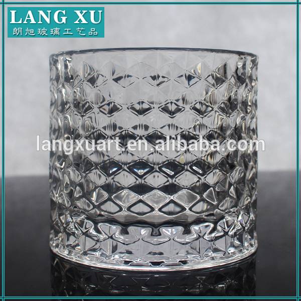 china wholesale Pineapple Candle Holder Factories - LXHY-Z204 wholesale crystal clear cut thick votive glass candle holder – Langxu