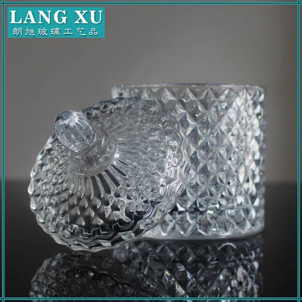 Empty Candle Jars For Candle Making Manufacturers - high qulaity crystal empty jars prayer candle jar with glass lid – Langxu