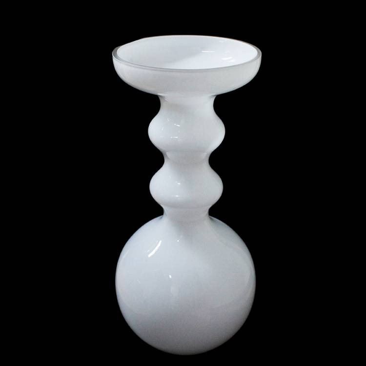 china wholesale Square Glass Candle Holder quotes - Manufacture wholesaler  white colored wedding centerpiece decoration flower heavy 24 inch cheap tall glass vases – Langxu