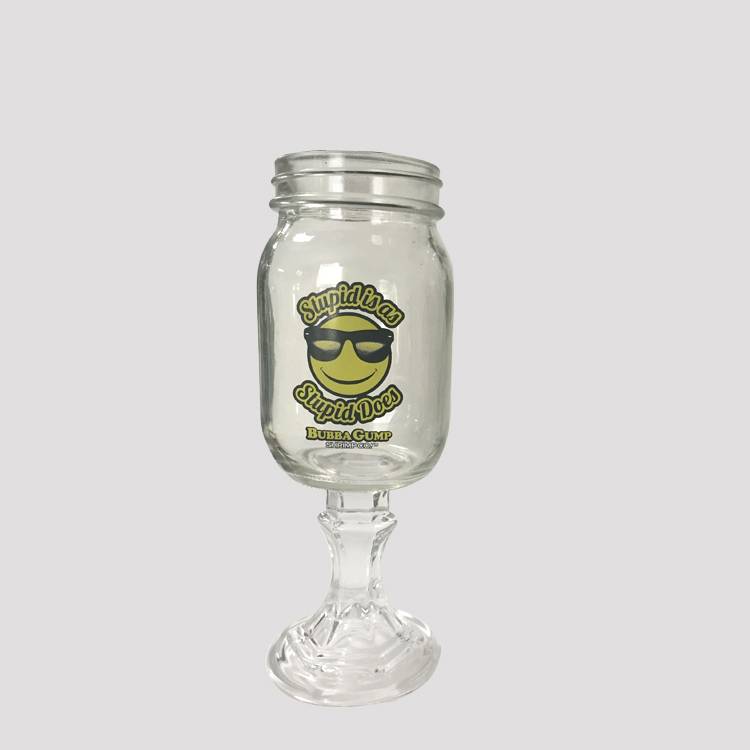 custom logo beautiful and storage beer beverage juice fancy glass jar with lid