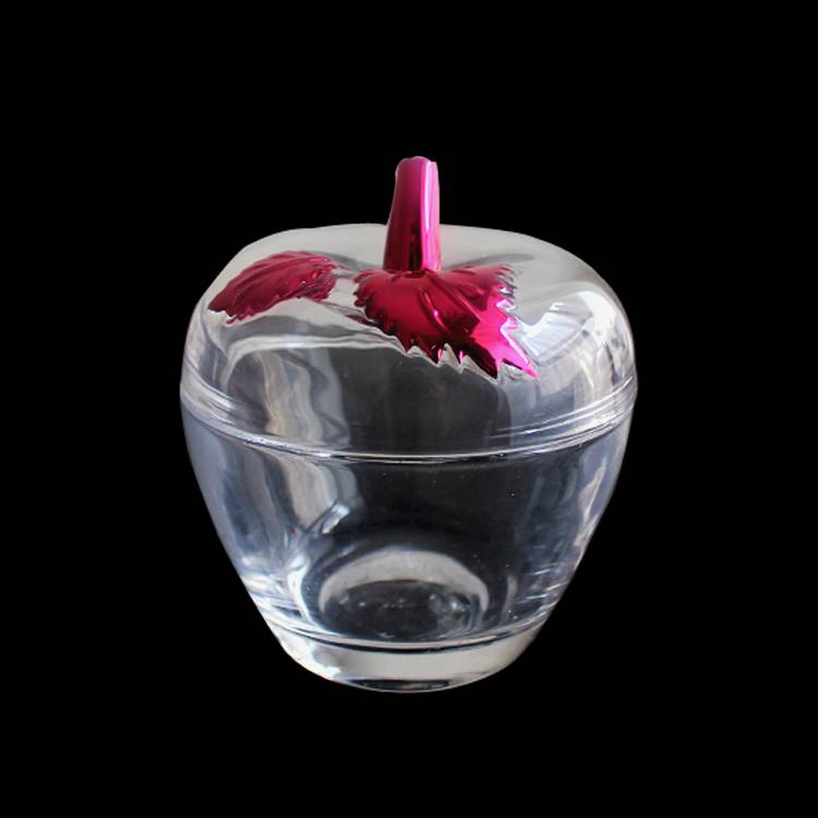 china wholesale Candle Holders Manufacturers - high quality empty apple shape mini candy jar – Langxu