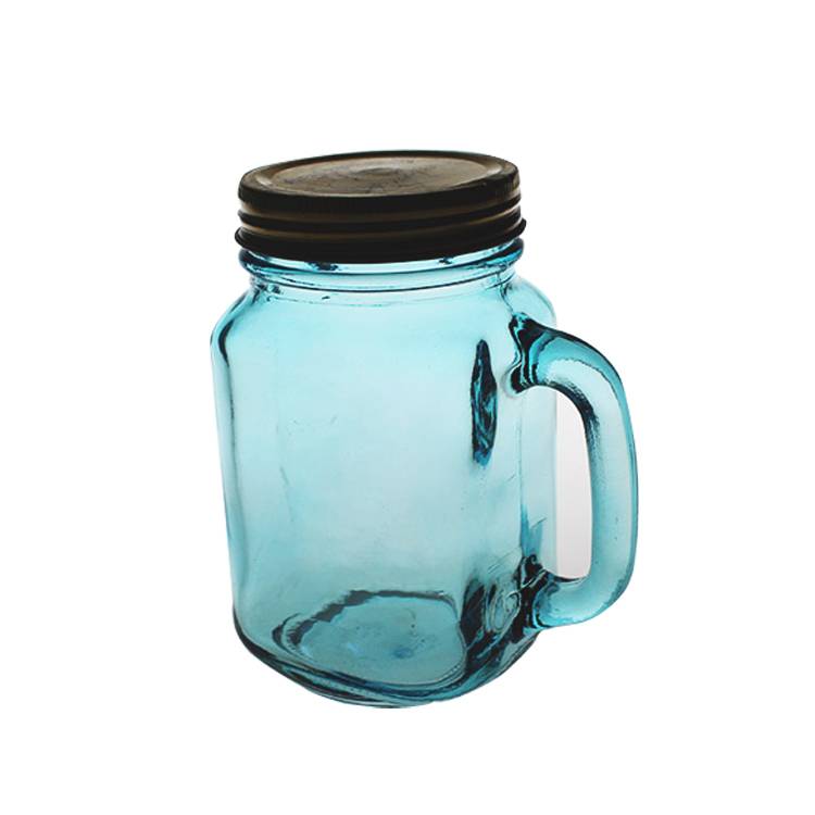 china wholesale Black Candle Jars With Lids Factory - LXXZ-C013 customized bulk colored blue mason jars – Langxu