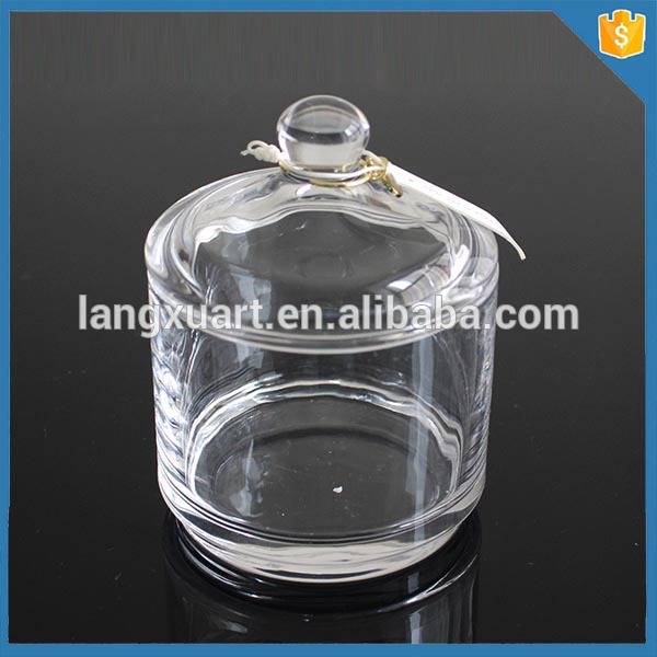china wholesale Marble Candle Jar Factories - Transparent Plain Glass Candle Container For Soy Wax – Langxu