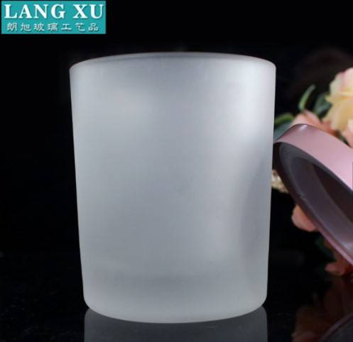 Super Lowest Price Rose Gold Candle Jar - FJ001 factory supply custom printed white frosted candle jars with custom logo – Langxu
