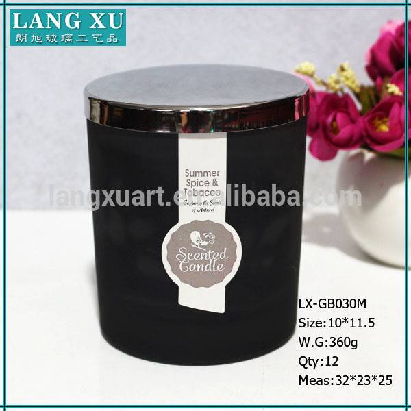 High Quality Glass Candle Jar - black candle private label soy candle wax – Langxu