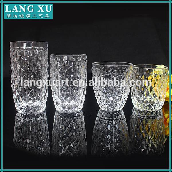 china wholesale Colored Wine Glasses Wholesale pricelist - Clear handmade wine glass drink cup – Langxu
