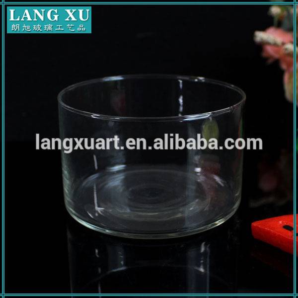 china wholesale Amber Candle Jar pricelist - bulk glass clear chimney heat resistant glass candle holder – Langxu