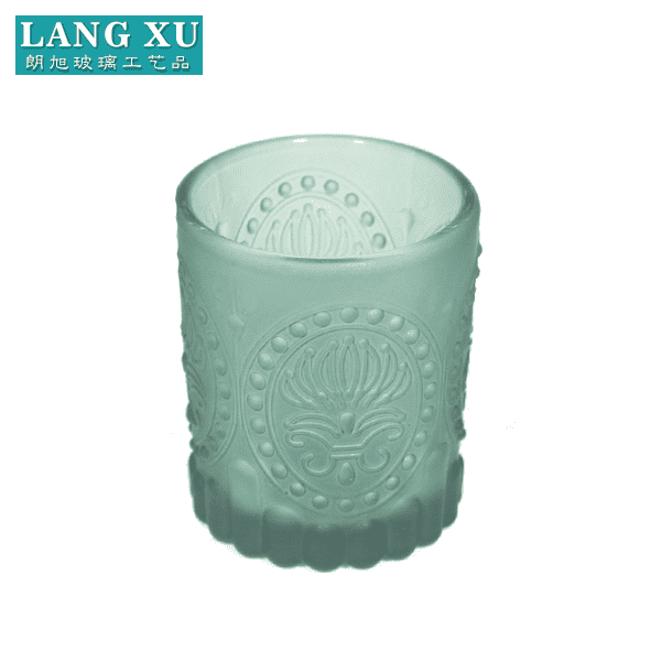 china wholesale Votive Candle Holders pricelist - 2018 green colore New vintage pattern glass beaded votive candle holders – Langxu