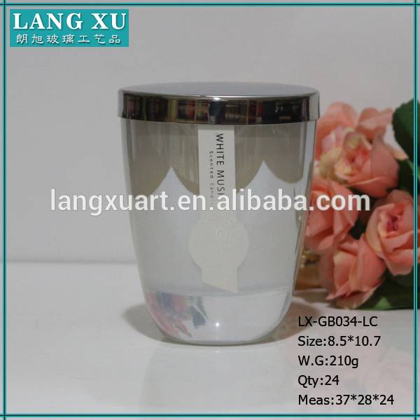 china wholesale Candle Jars With Wooden Lids Suppliers - 8 oz soy scented candle glass candle jar with lid – Langxu