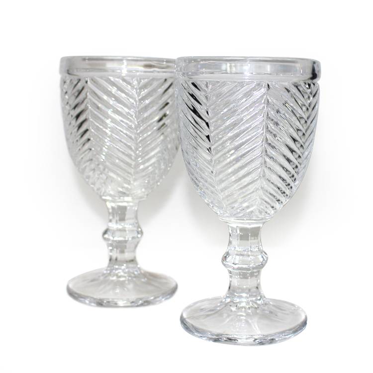 crystal glassware vintage blue water goblet glasses LXHY-G035-1