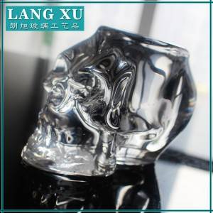 clear skull shape glass candle holder candle jars