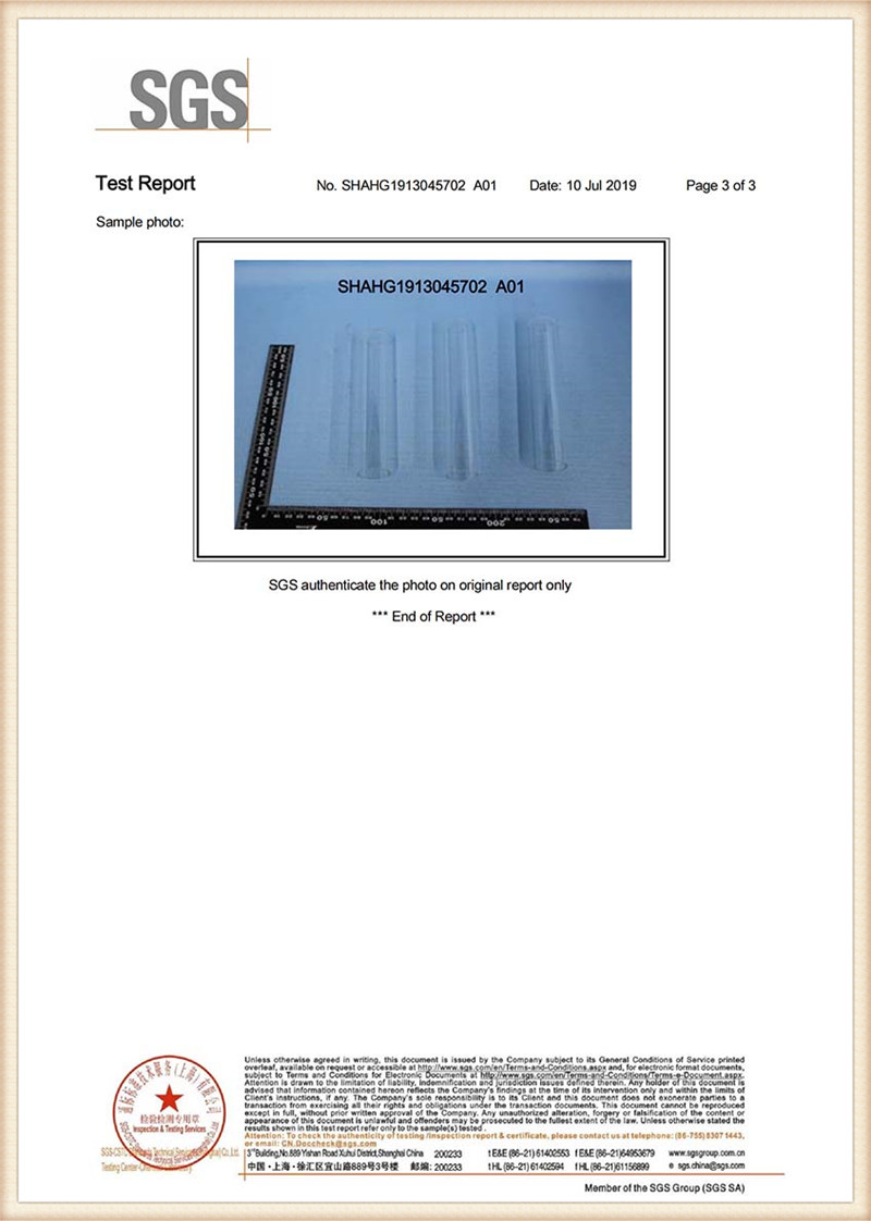 Test report of glass tubing material_02