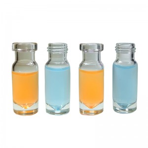 V Bottom Glass Vials /Lanjing 1 Dram High Recovery V-vials with Attached Closures