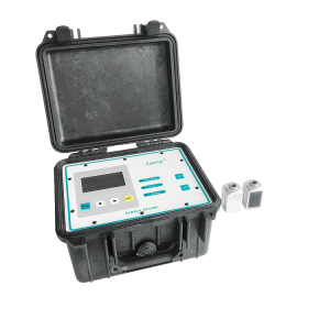 portable doppler flow meter wastewater flowmeter with large backlit LCD Display and Totalizer