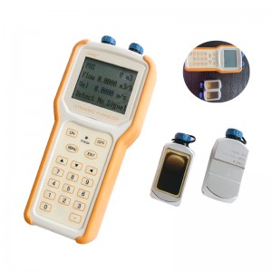 Meters running status checking handheld clamp-on ultrasonic flowmeter DN20-DN6000 full pipe