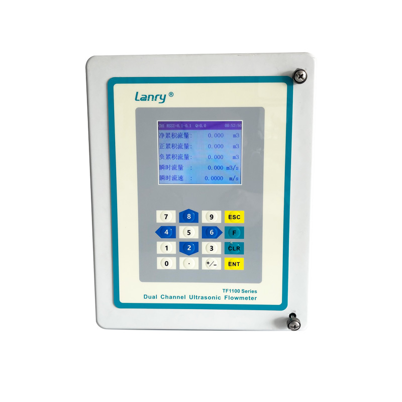 RS485 modbus and 4-20mA dual channel flow meter ultrasonic for waste water