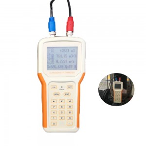 Rechargeable Battery Back-Lit 4 Lines Display High Temperature Handheld Ultrasonic Flow Meter For Hot Water