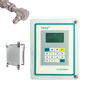 wall mounted stainless steel ultrasonic water flowmeter high temperature sensor