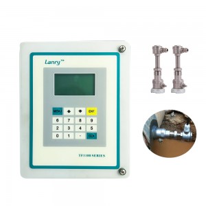 wall mounted stainless steel ultrasonic water flowmeter modbus high temperature sensor