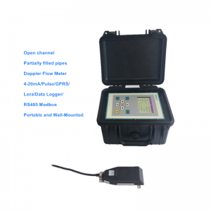 IP68 RS485 modbus doppler effect portable open channel flow meter for river