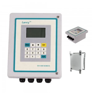 LCD Display water 4-20mA output wall mounted ultrasonic flow meter