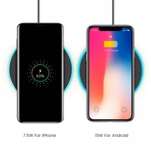 Excellent quality China Smart Mobile Phone Wireless Charging Pad Qi Wireless Charging Pad Universal 15W Fast Qi Wireless Charger