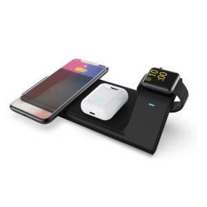 Special Design for China Mini 3 in 1 Wireless Charging 15W Multifunction Quick Wireless Charger Stations Stand for Airpods Smartphone Mobile Charger