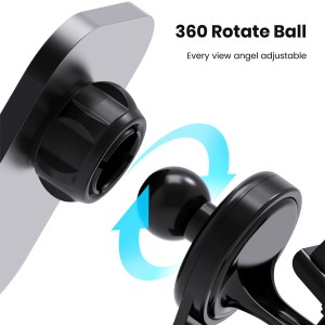 Hot sale Factory China Newest 360 Degree Rotation 2 In1 Air Vent Qi Magnetic Wireless Car Charger
