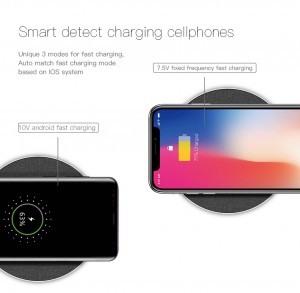 2019 High quality China High Efficiency 10W Fast Wireless Charger and 3W Ultraviolet Sterilization Box