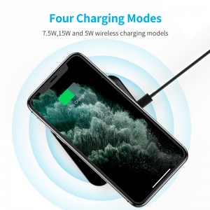 Qi Wireless Charger iPhone 12 Fast Charging Pad, Portable Apple Wireless Charger