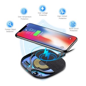 8 Years Exporter China LED Breathing Light 10W Wireless Charger for iPhone for Samsung for Huawei for Xiaomi Fast Wireless Charging Pad