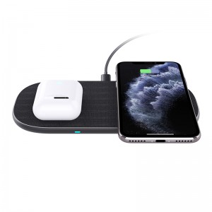 2 in 1 dual cell phone wireless charger 15W fast wireless charging for Mobile Phone