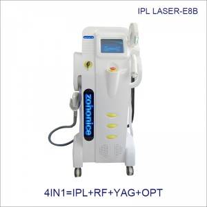Multifunction 4 in 1 Elight IPL Opt Shr ND YAG Laser Tattoo Removal IPL Hair Removal E8B