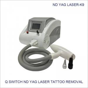 Powerful Minin q switch nd yag laser tattoo removal machine K9