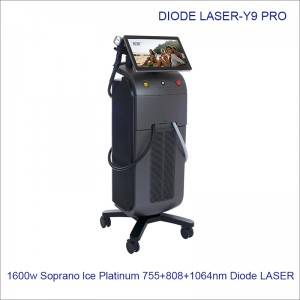 1600W Soprano Ice Platinum 755nm 1064nm 808nm Micro channel machine Diode LASER Hair Removal Y9 Pro