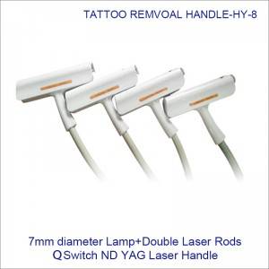 dual yag rod single lamp Q-switch Nd yag laser tattoo removal handipiece HY-8