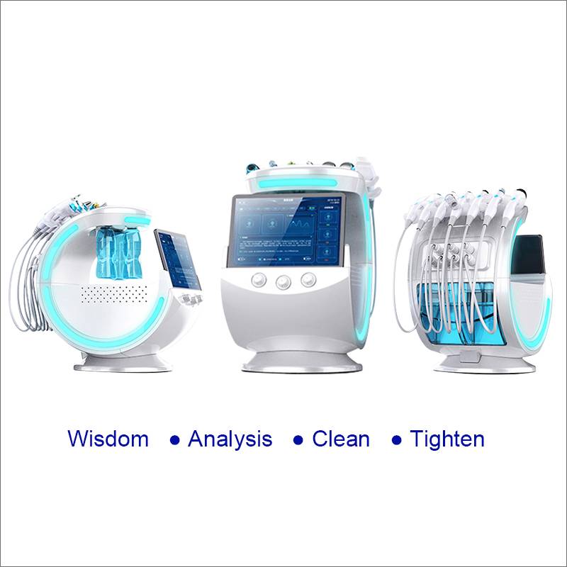 Ice blue Oxgen Spray RF Hydro  7 in 1 new magic mirror monitoring aqua facial smart CV08 Featured Image
