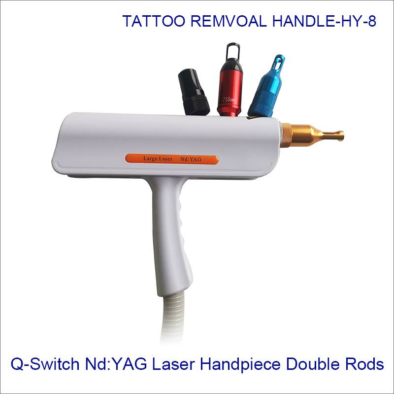 7mm Double Laser rod yag laser handpiece For Tattoo Removal