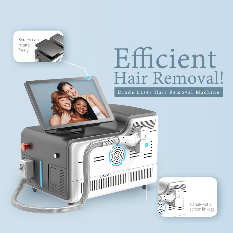 2024 Portable 808nm Diode Лазердик Hair Removal Machine