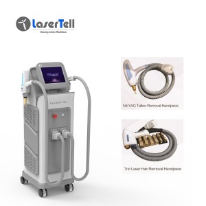 multifunctional use beauty laser  nd yag tattoo removal + 808 diode laser hair removal
