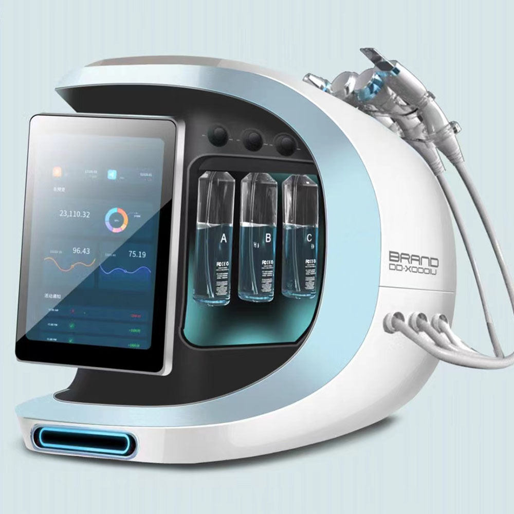 8 in 1Blue Ice Big Bubble Skin Comprehensive Management Instrument Intelligent Ultrasound Vacuum Skin Tightening Machine