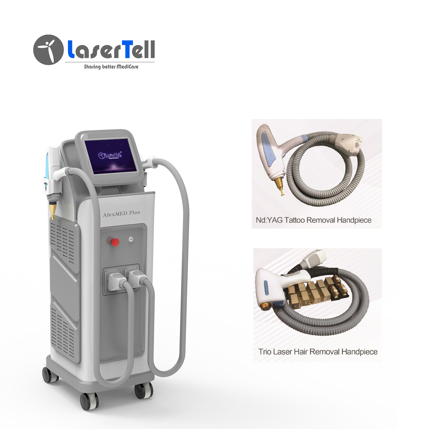 TUV Medical CE approved 755 808 1064nm laser hair removal / diode laser 755 808 1064 with alexandrite laser diode nd yag Featured Image