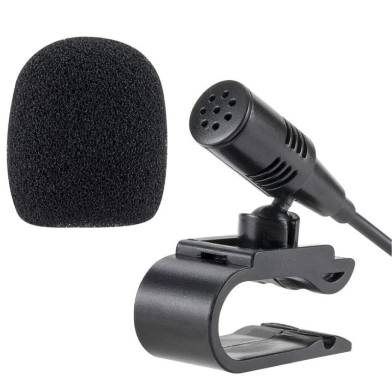 3,5 mm ýygnalan kabel mikrofony bilen 3,5 mm daşarky mikrofon