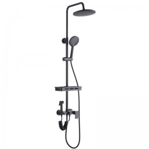 China wholesale Shower Set Suppliers –  SS002 Shower set,Hand shower,Sliding bar;BLACK – Laviya