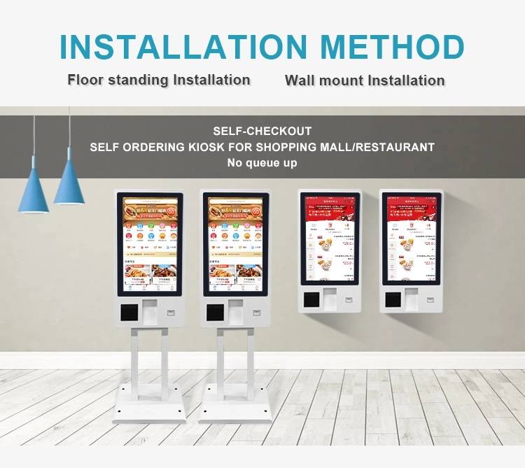 32 inch touch screen self service payment ordering kiosk for fast food McDonald'sKFCrestaurantsupermarket   (7)