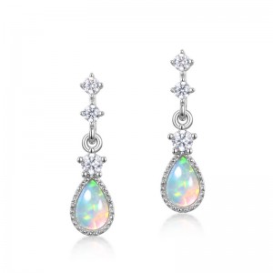 Fashion Women Jewelry Color Synthetic Opal Drop...