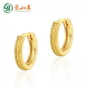 China wholesale Natural Crystal Jewelry Suppliers –  Simple Silver Jewelry Gold Plated Small Hoop Huggie Earrings – Love & Beauty