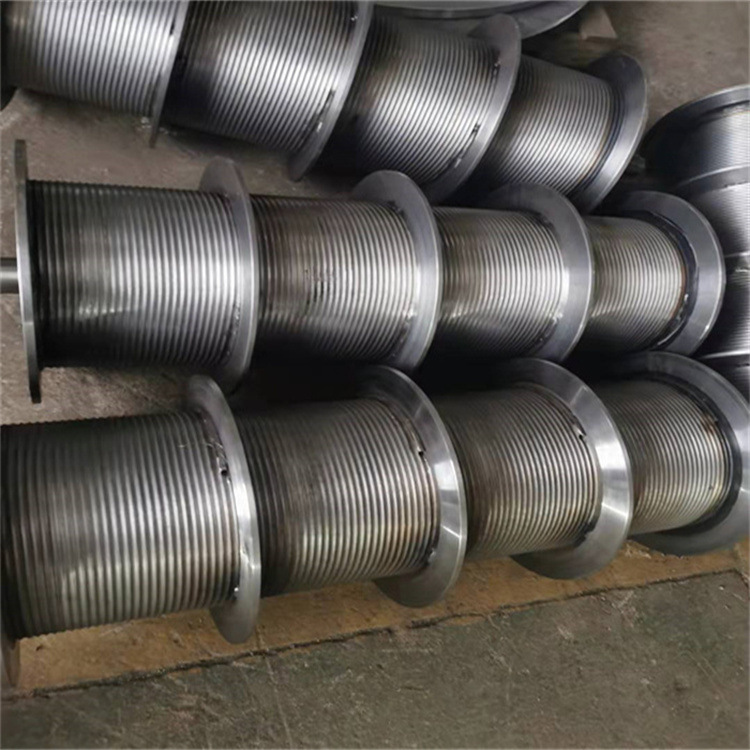 Quadruple Carbon Steel Grooved Winch Drum With Shaft