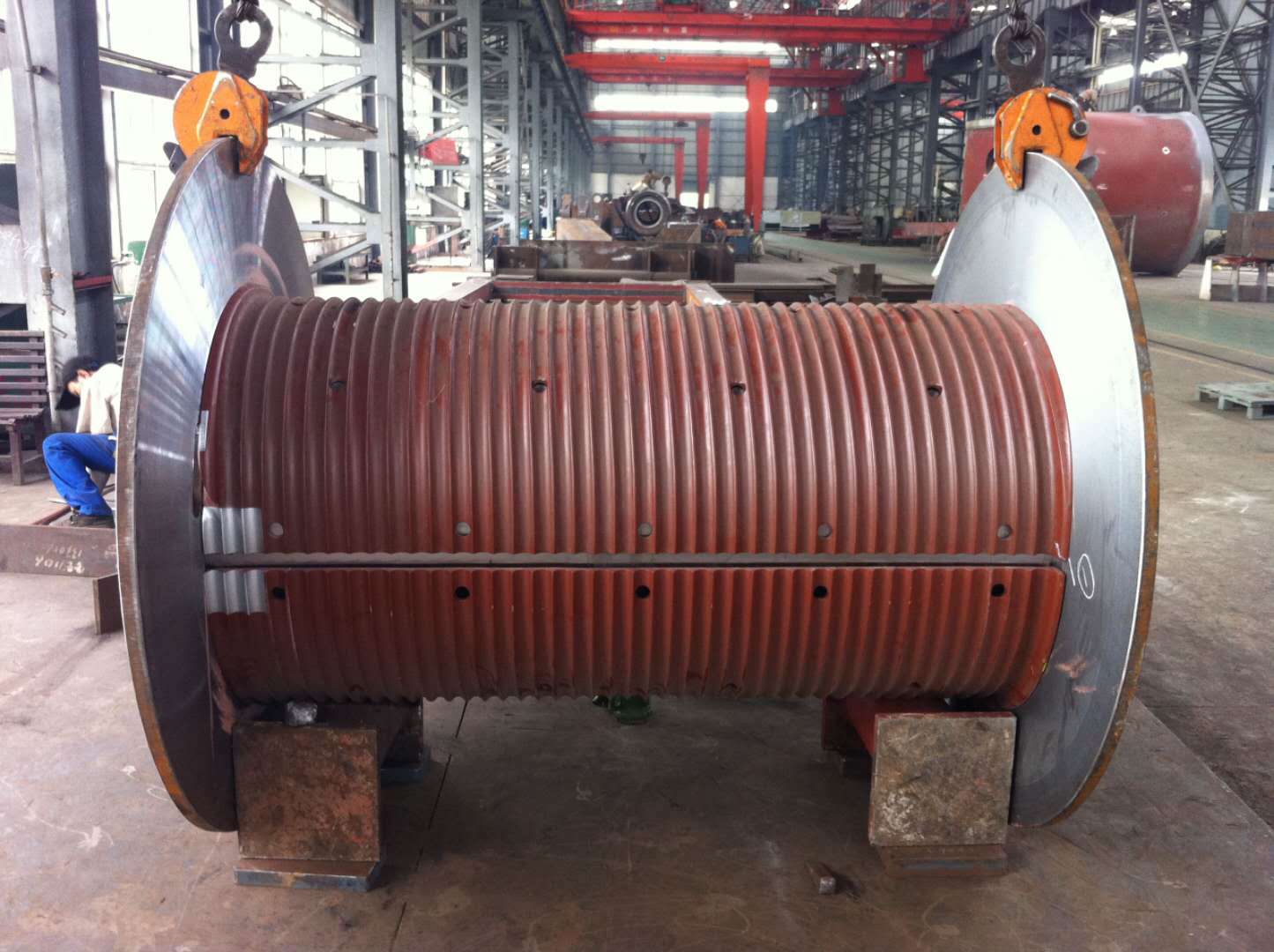 Customized Processing Of Large Mining Winch Drum LBS Groove sleeve