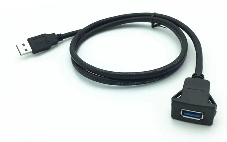 USB-3.0-Male-to-Female-Snap-in-Connectors-Cable-Angle-AUX-Flush-Panel-Mount-Extension-Cable-4